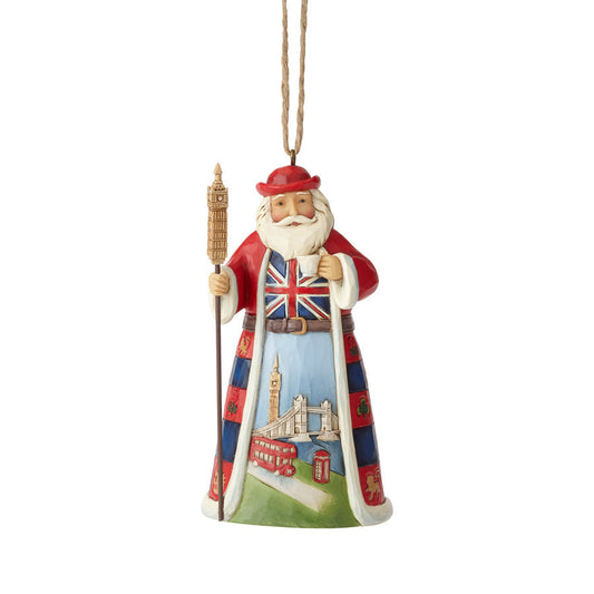 British Santa Ornament
