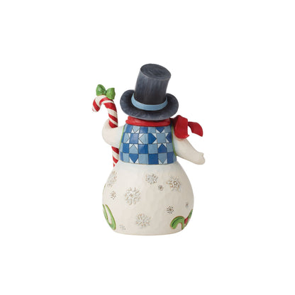 Snowman with Candy Cane