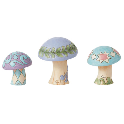 Mushrooms Set of 3 Figurines