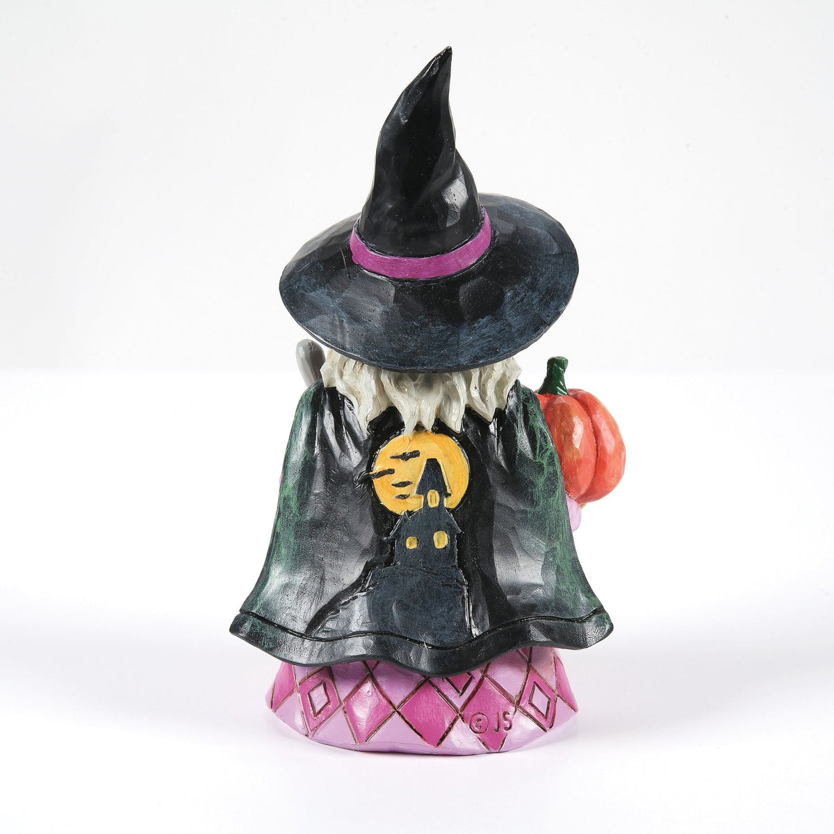 Mini Witch Holding Pumpkin