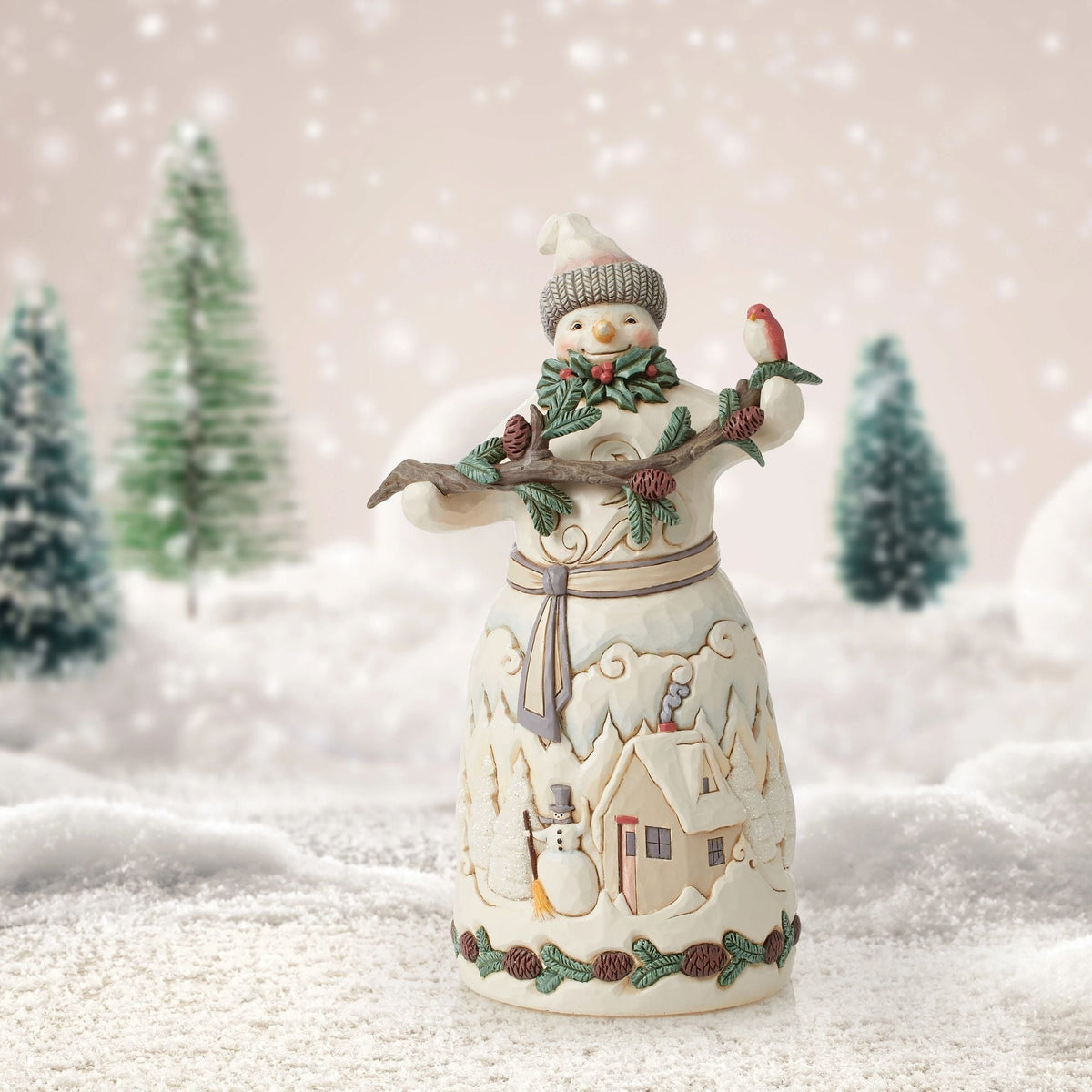 Wdlnd Snowman with Pine Fig