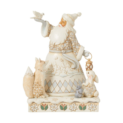 Woodlnd Santa Holding Dove Fig