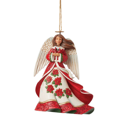 Red Angel with Cardinals Orn