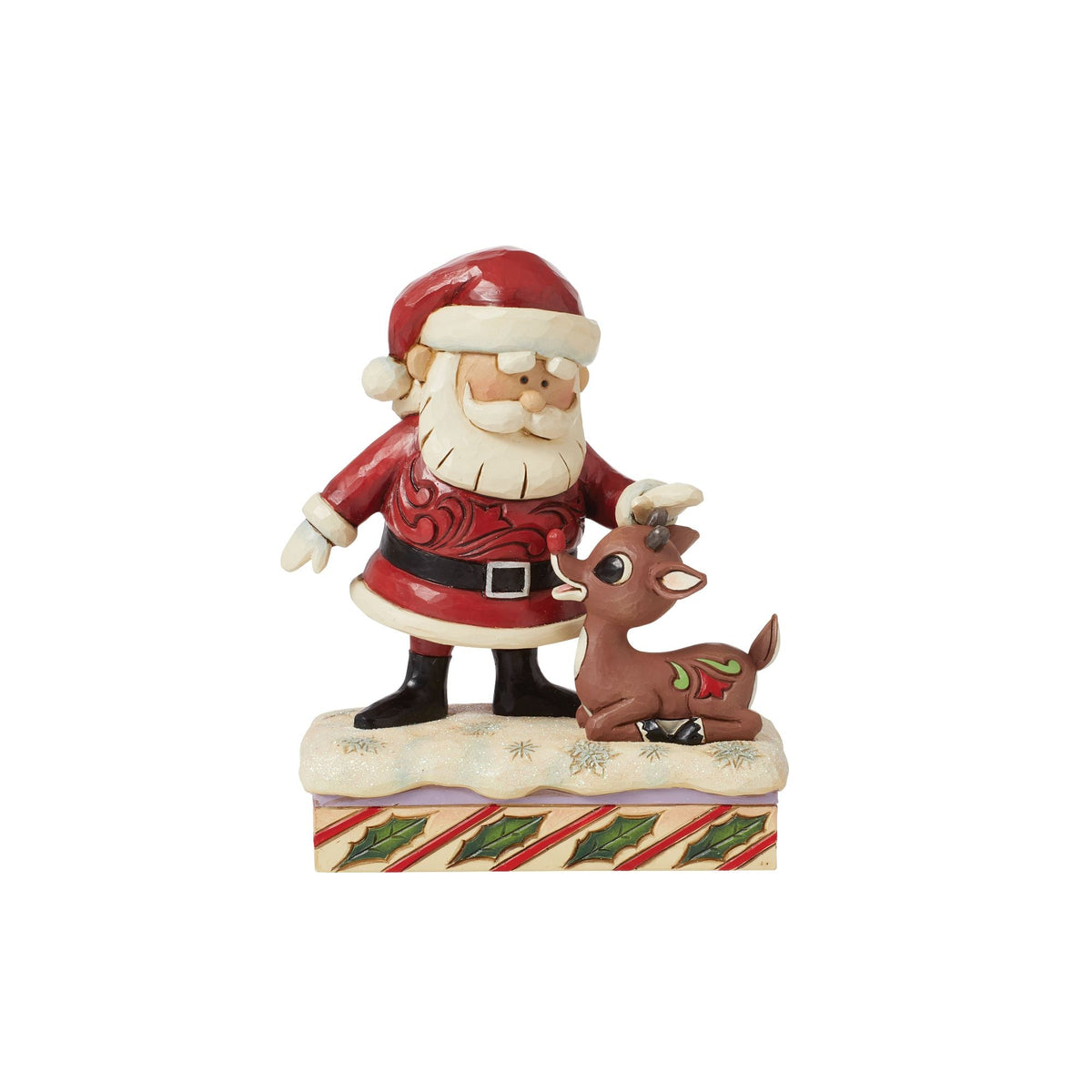 Santa Petting Rudolph