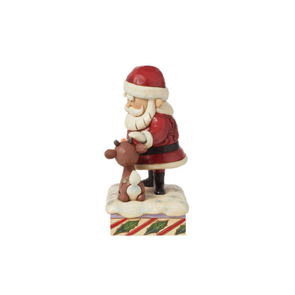 Santa Petting Rudolph