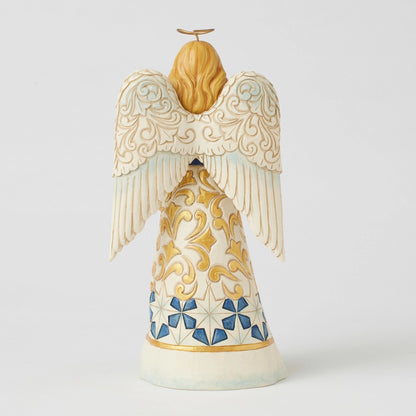 Blue & Gold Angel Figurine