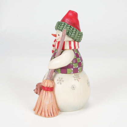 Snowman with Dog Peeking Fig