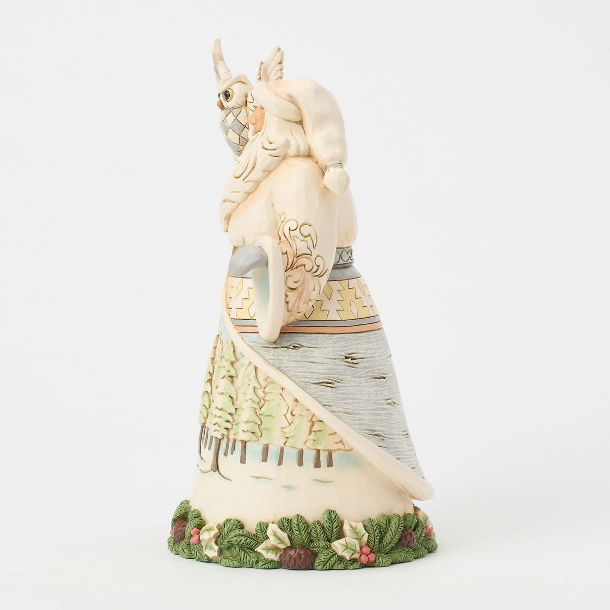 Wdlnd Santa with Owl Figurine
