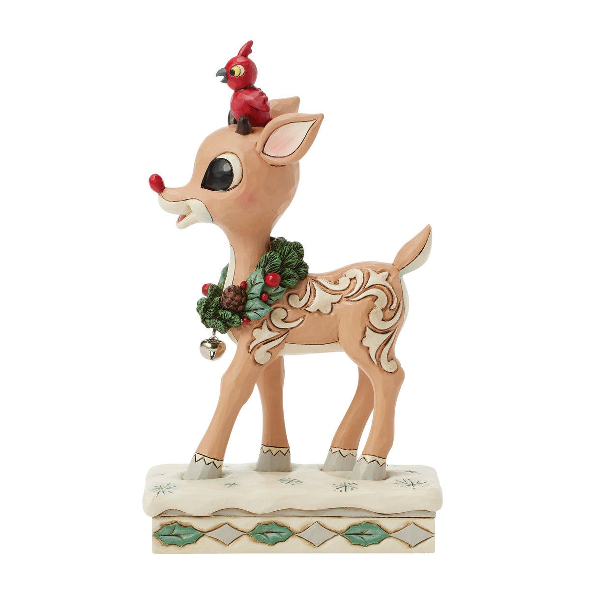 Woodland Rudolph with Red Bird