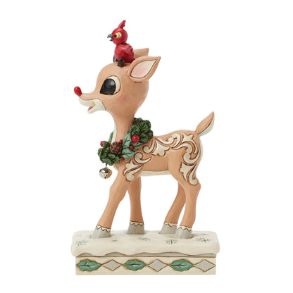 Woodland Rudolph with Red Bird