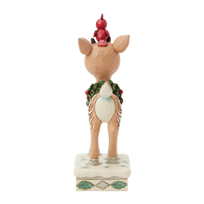 Woodland Rudolph with Red Bird