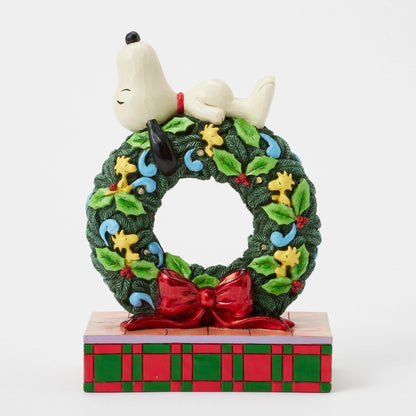 Snoopy Sleeping on LED Wreath