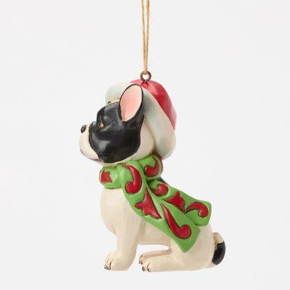Christmas Dog Frenchie Orn