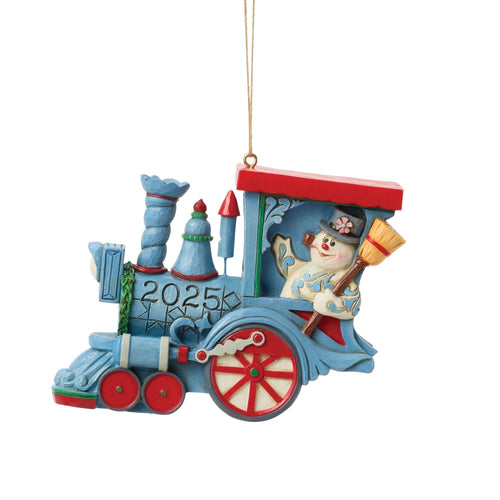 Dated 2025 Frosty in Train Orn